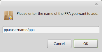 Enter name of the PPA you want to add